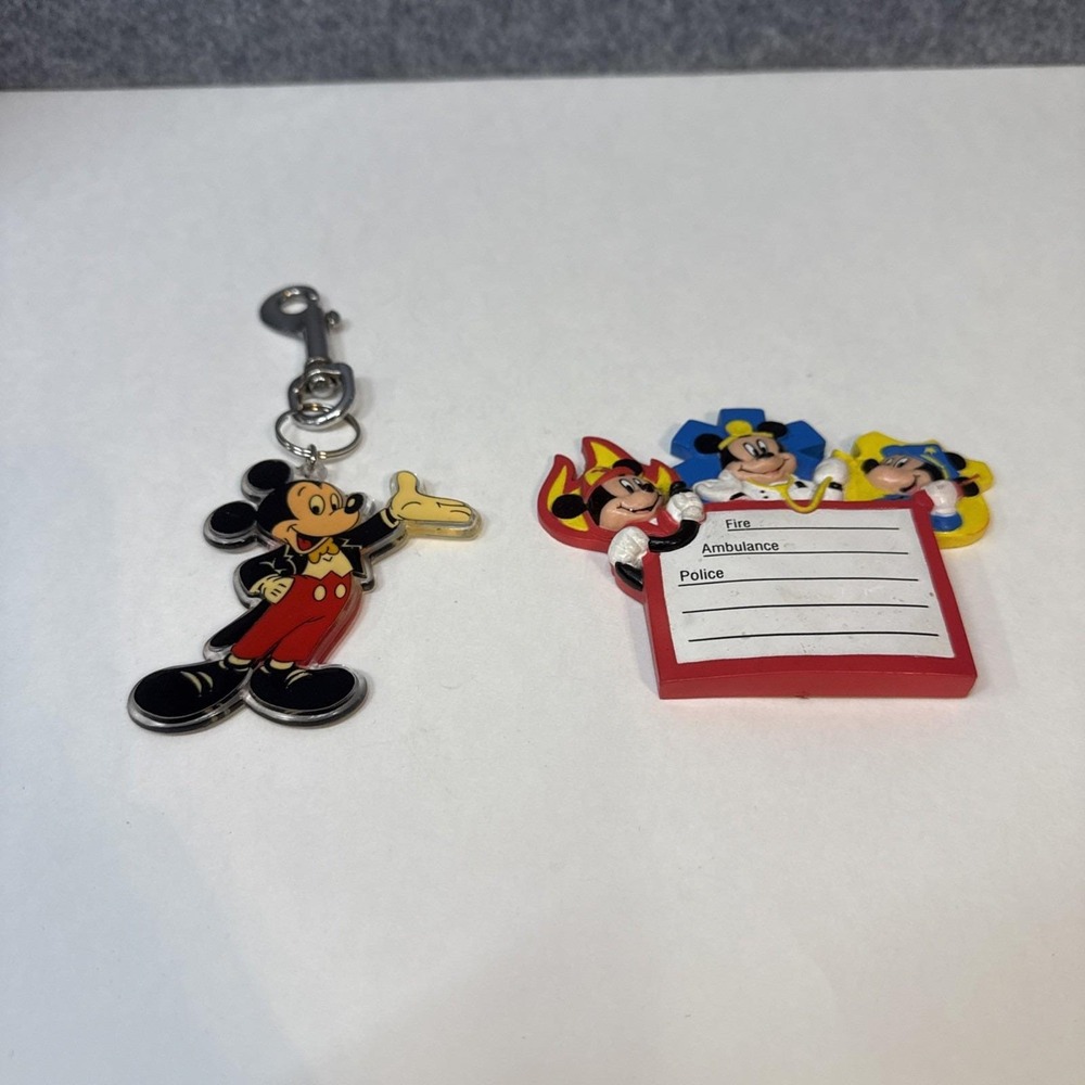 Vintage Disney Mickey Key Chain & Magnets